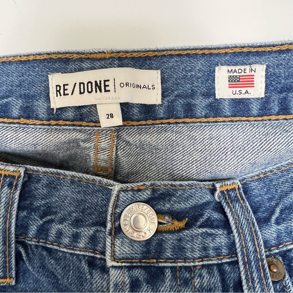 Re/Done Originals Jean High Rise Straight Leg Denim Size 28 - Picture 10 of 11